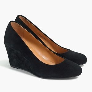 Jcrew Suede Sylvia Wedge Heels